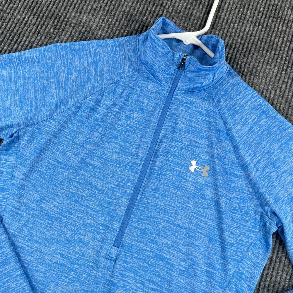 Under Armour Pullover Shirt Womens Small Blue Long Sleeve Loose Fit 1/2 Zip